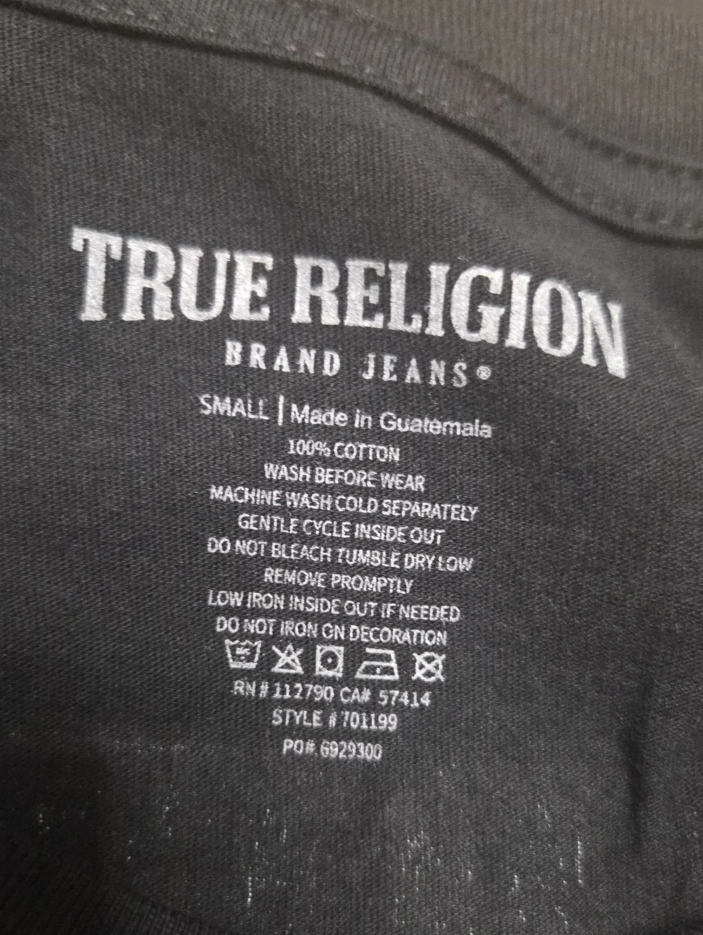 Men's True Religion Short Sleeve Tee, Size Small The Buddha Brand.